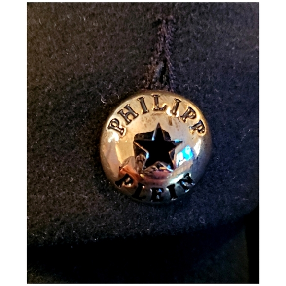 Philipp Plein Black Skull linning Fitted Single Button Coat Small - Picture 11 of 13